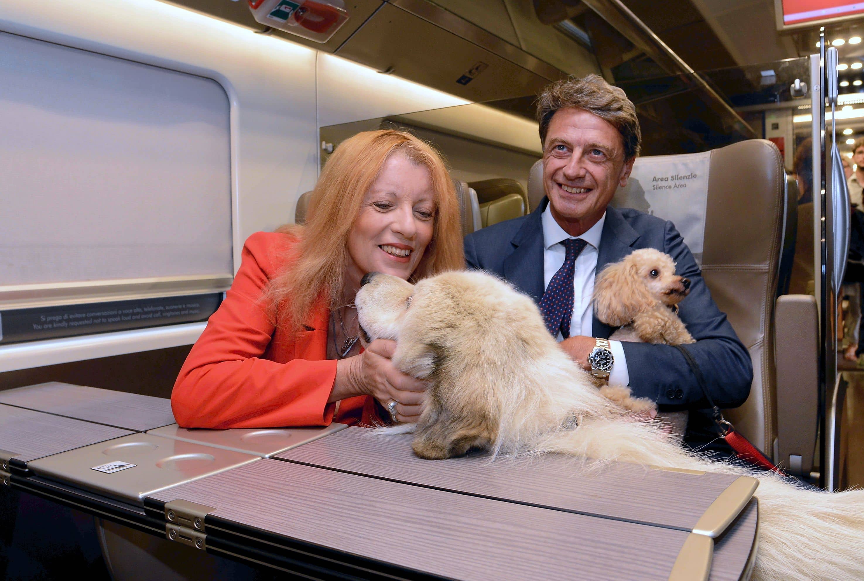 Michela Vittoria Brambilla, presidente di Leidaa, e Luigi Corradi, amministratore delegato Trenitalia