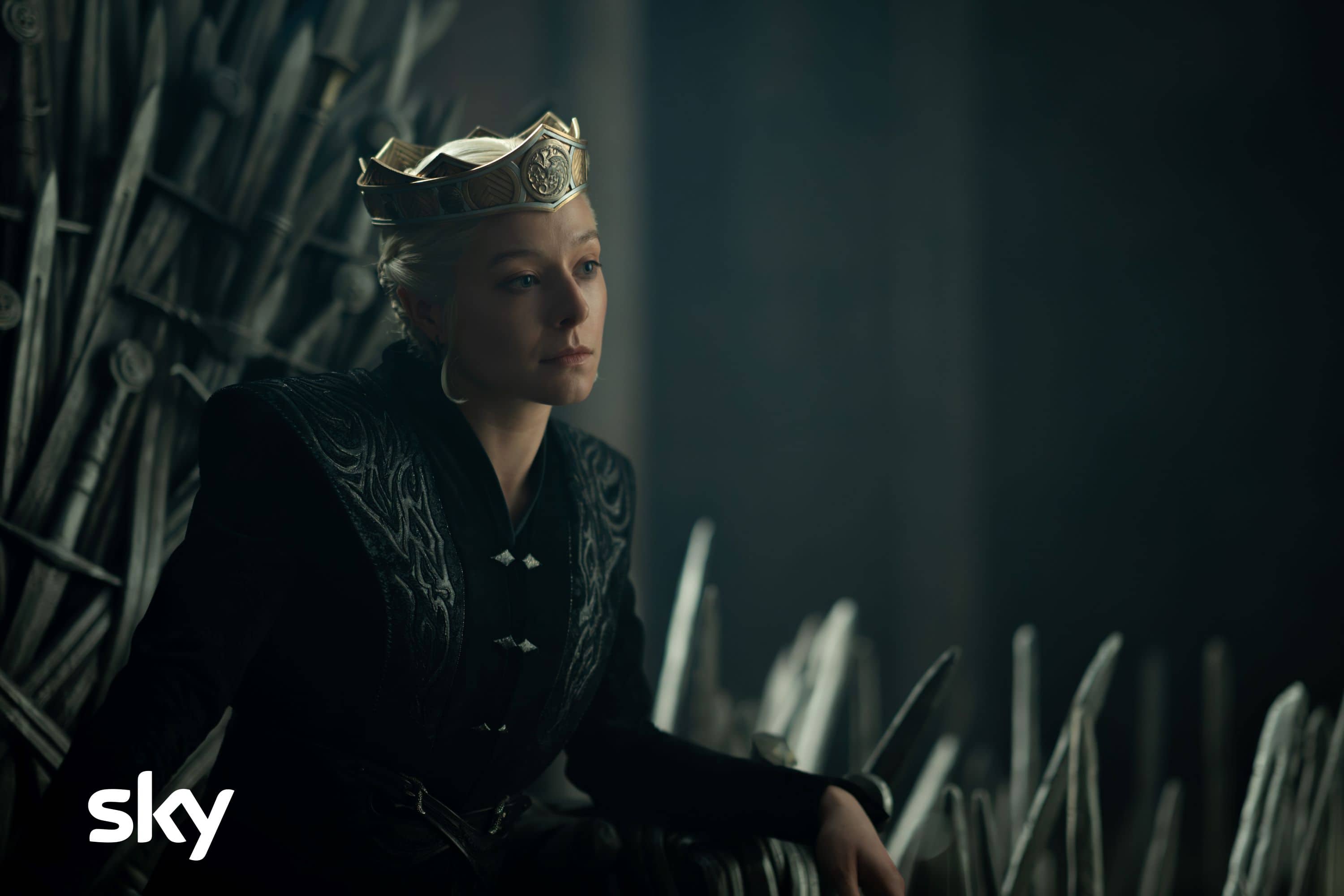 Emma D'Arcy in una scena del sesto episodio della terza stagione di House of the Dragon
