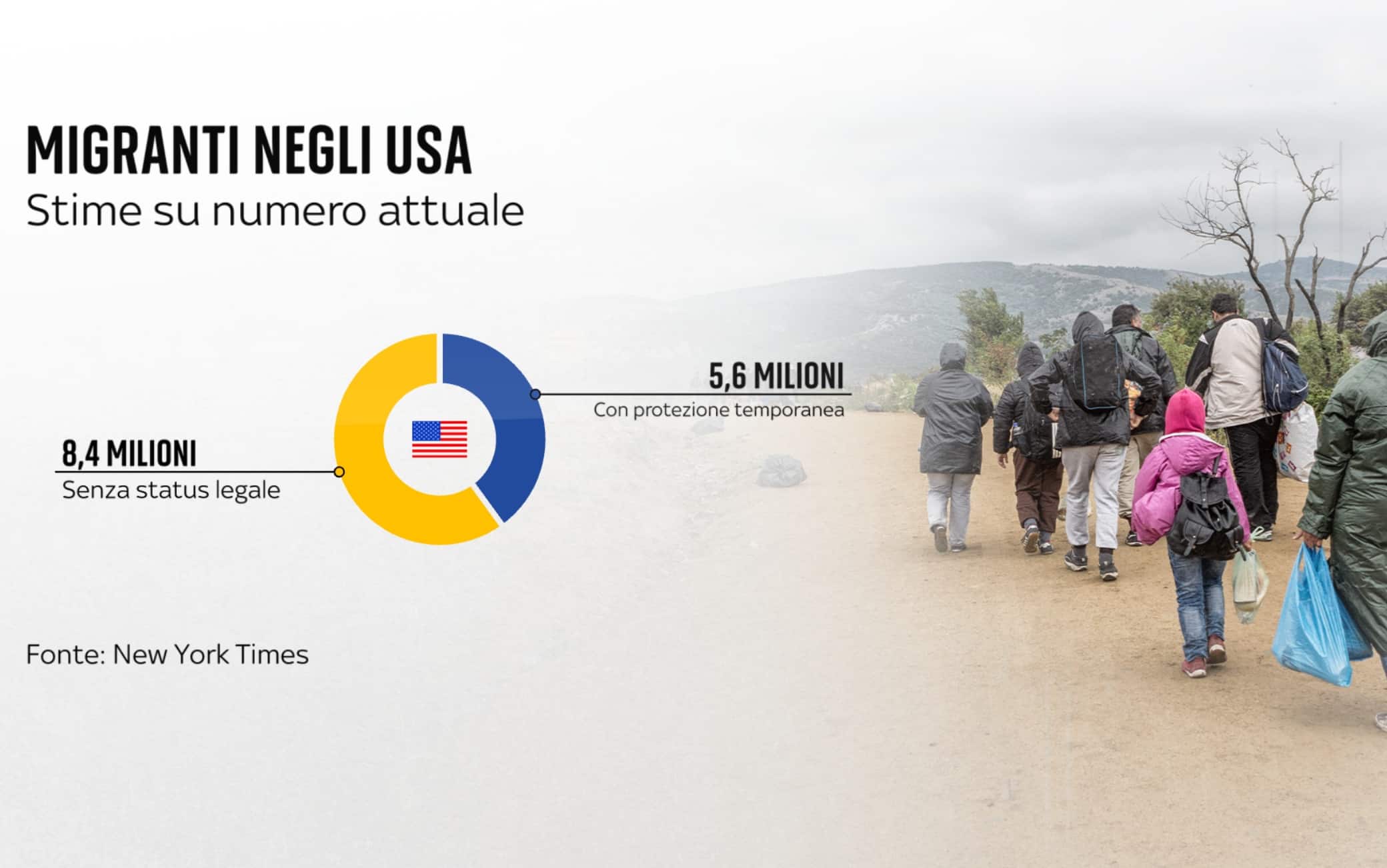 una grafica sui migranti