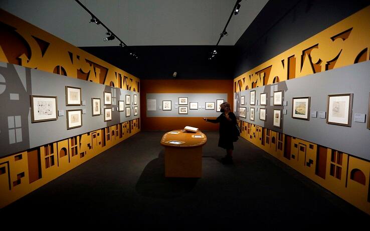 Apertura della mostra Disney "L'arte di raccontare storie senza tempo" al Mudec a Milano, 2 settembre 2021.ANSA/MOURAD BALTI TOUATI