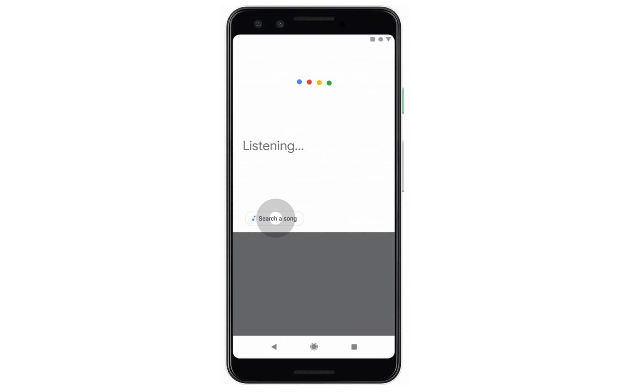 L'interfaccia di ricerca della canzone su Goole