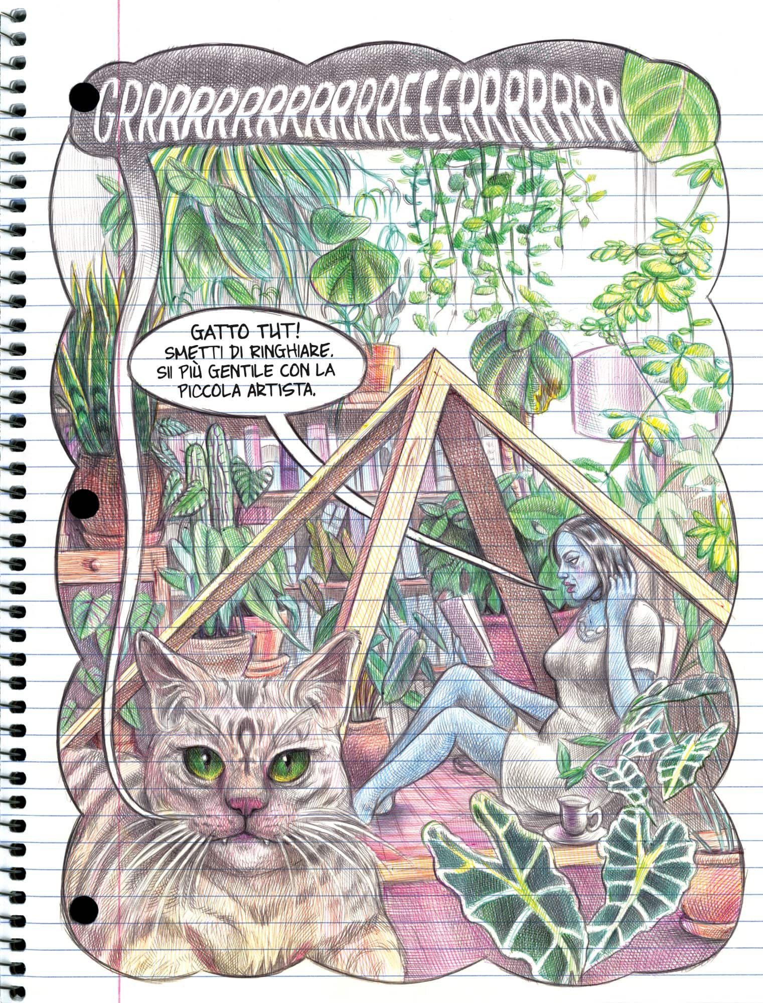 Una tavola estratta da La mia cosa preferita sono i mostri volume 2, graphic novel di Emil Ferris