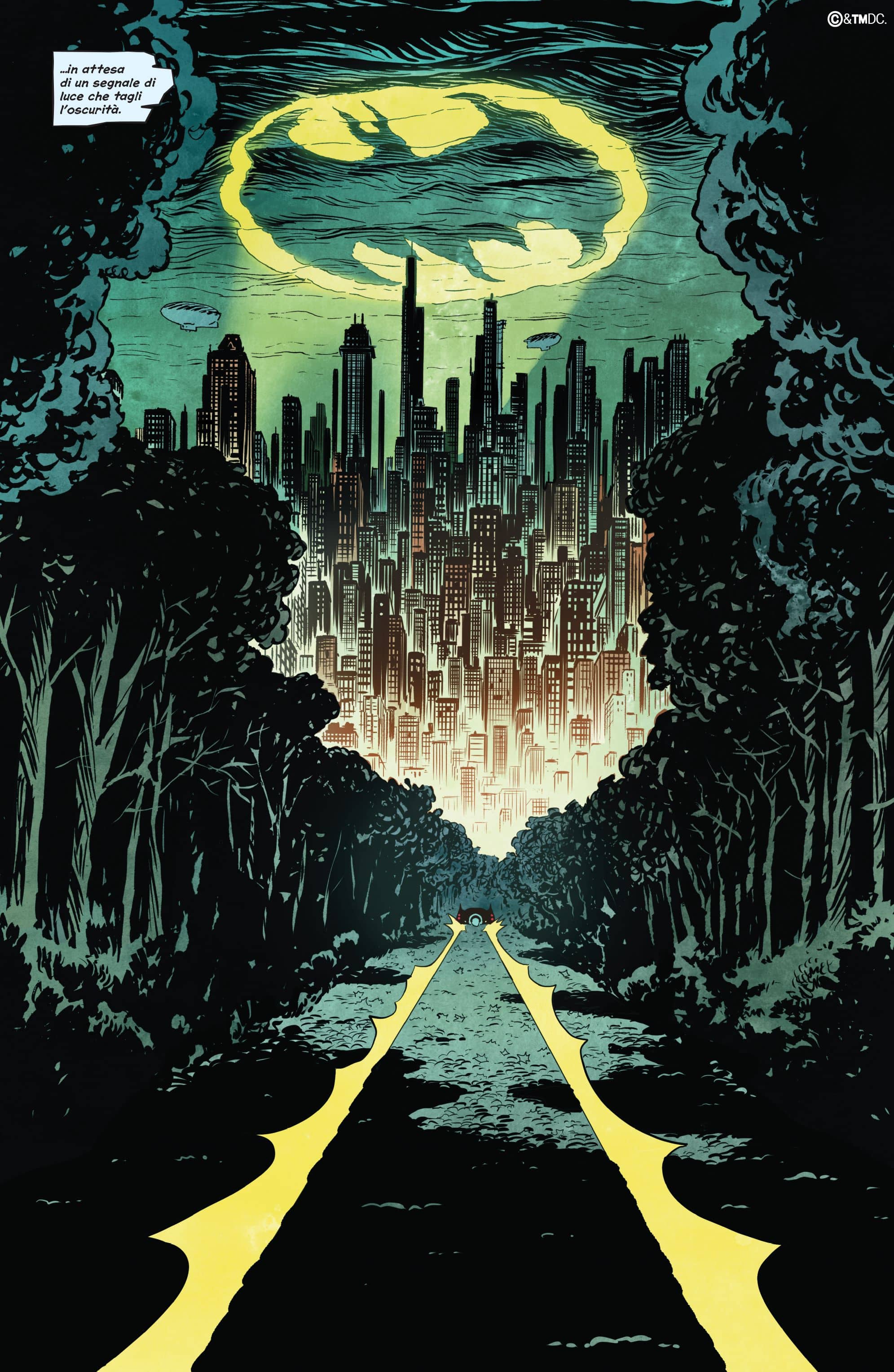 Una tavola tratta da Batman: Schemi Oscuri, di Dan Watters e Hayden Sherman (Panini DC)