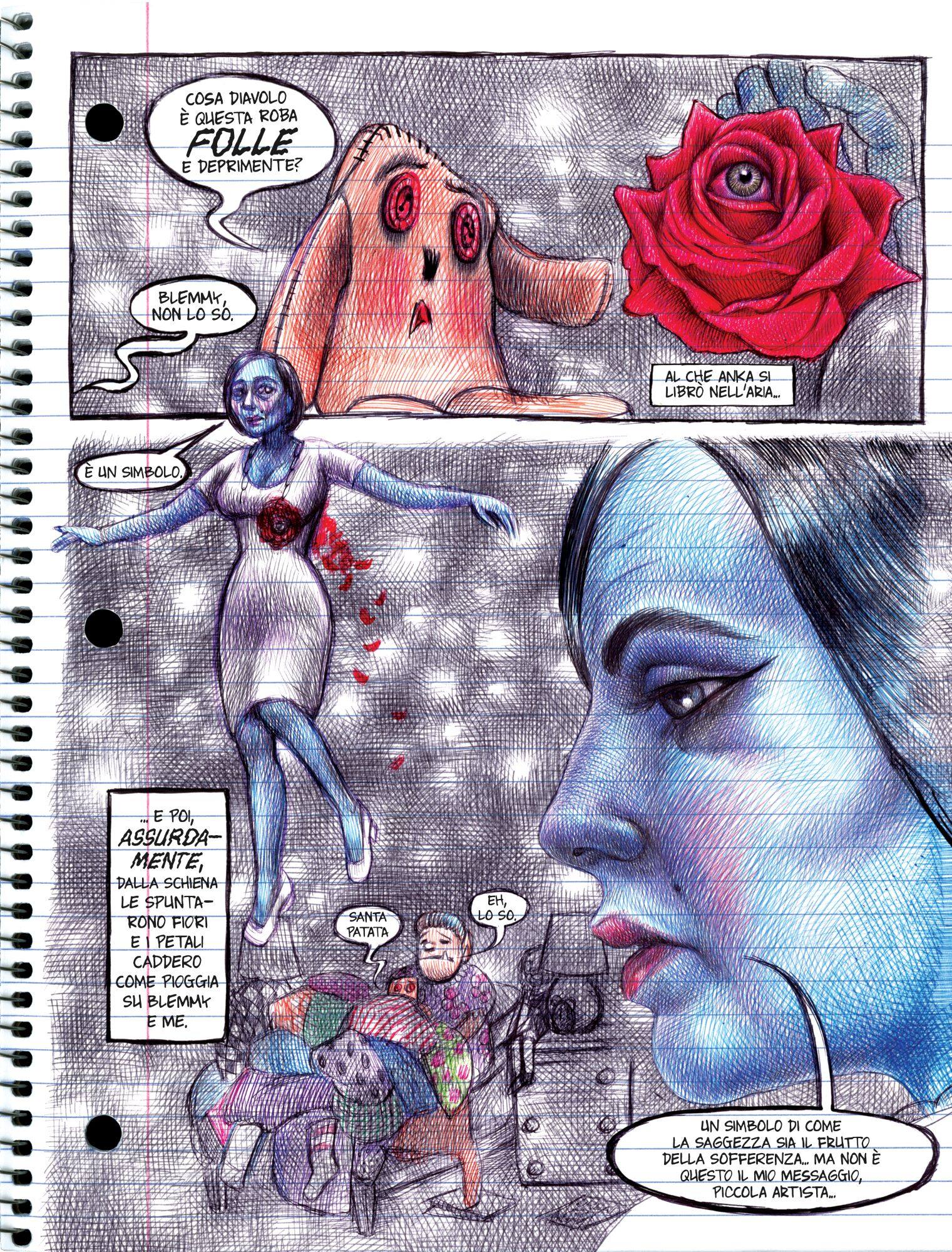 Una tavola estratta da La mia cosa preferita sono i mostri volume 2, graphic novel di Emil Ferris