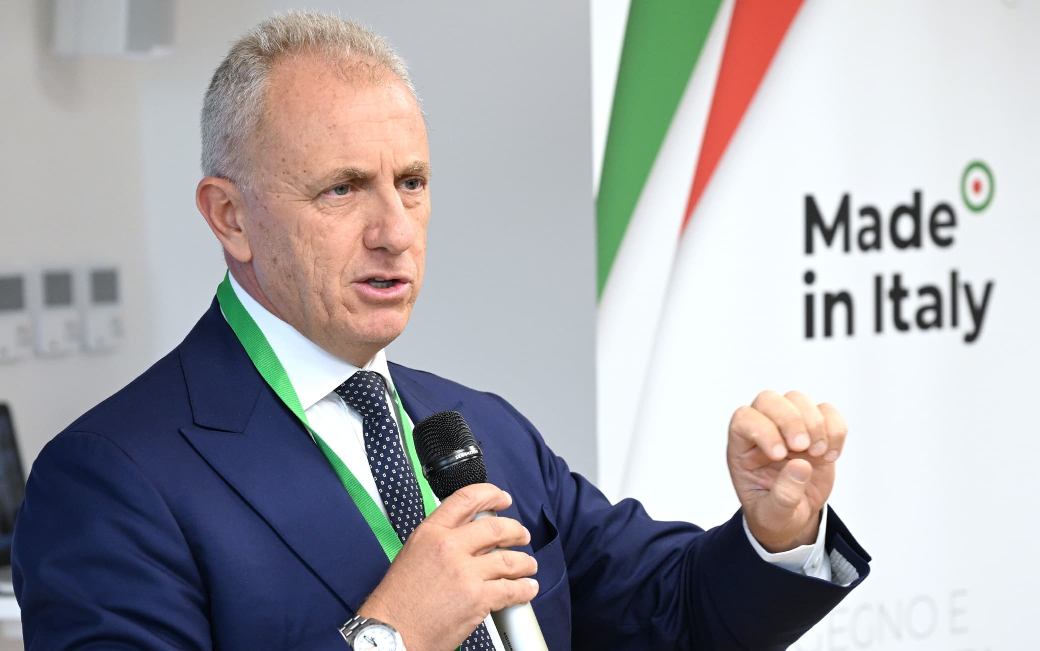Il founder di Made in Italy Communication, Roberto Santori, all'incontro Made in Italy, L' Italia dell' ingegno e dell'innovazione nel mondo, Milano, 24 settembre 2024. ANSA/DANIEL DAL ZENNARO