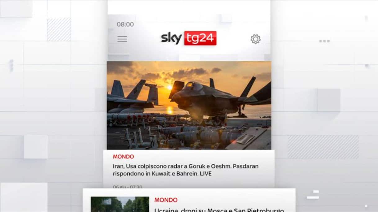 I titoli di Sky TG24 del 6 giugno: edizione delle 8